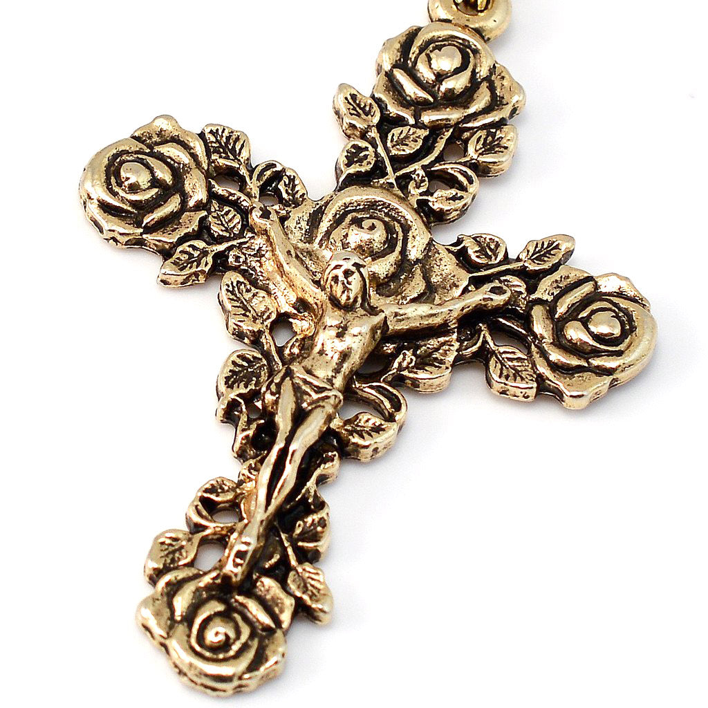 GHIRELLI - SAINT THERESE OF LISIEUX PEARL & GOLD ROSARY