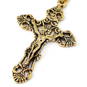 Our Lady of Guadalupe & Saint Juan Diego Gold Rosebud Rosary