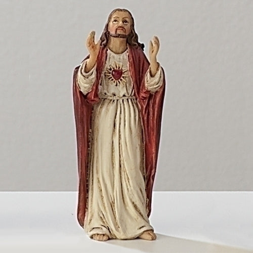 4"H SACRED HEART OF JESUS FIGURE; PATRONS & PROTECTORS