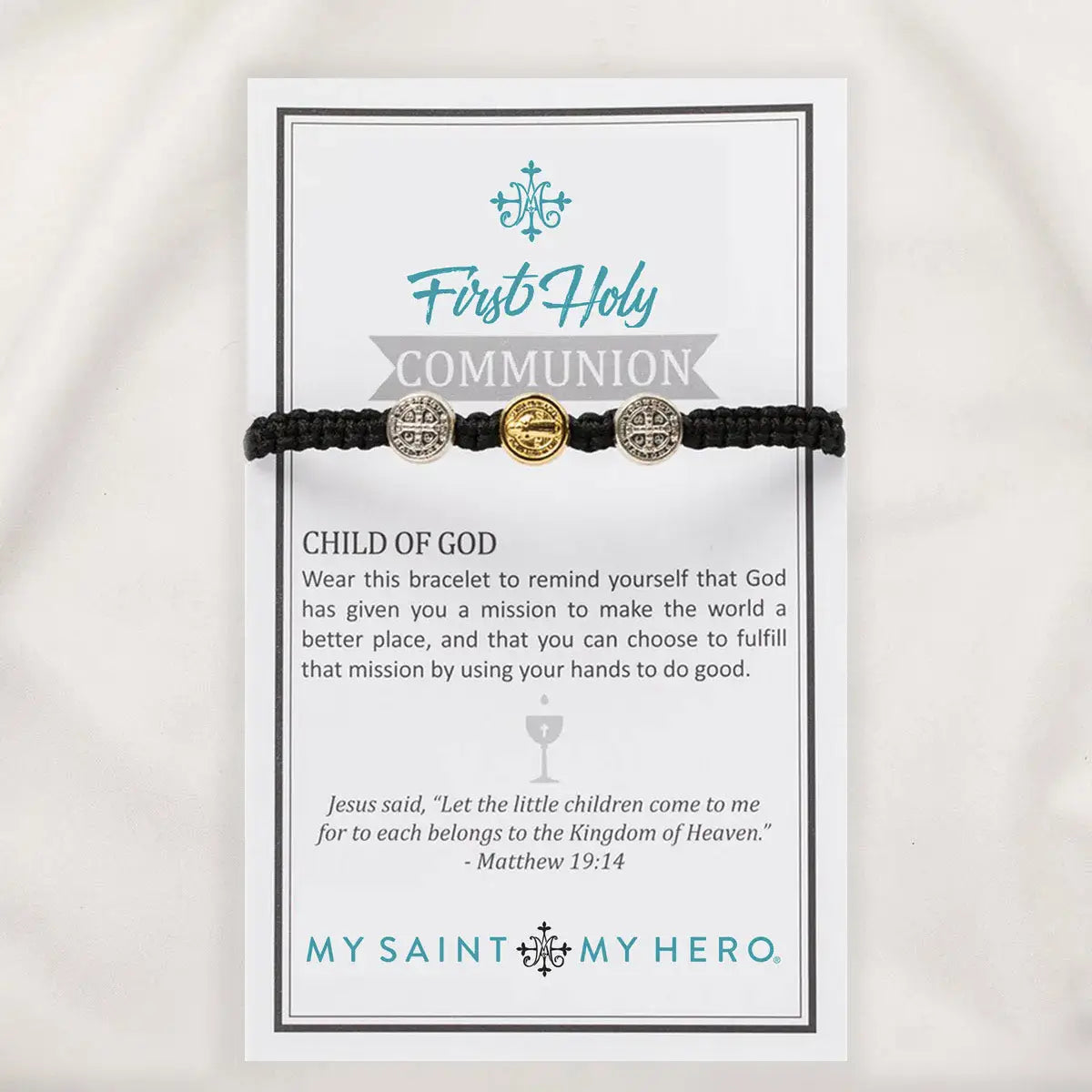 My Saint My Hero - First Holy Communion (Black)