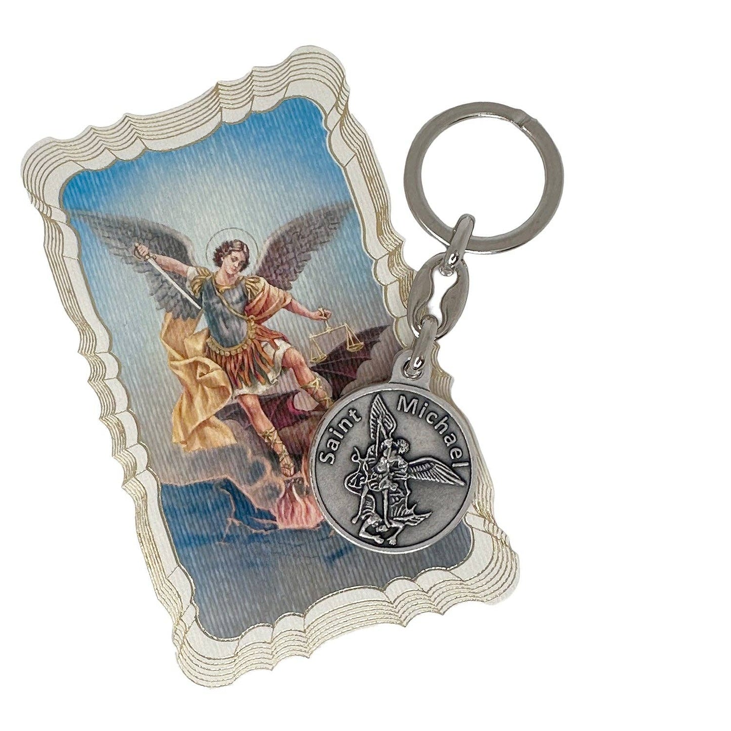 St. Michael Prayer Keychain