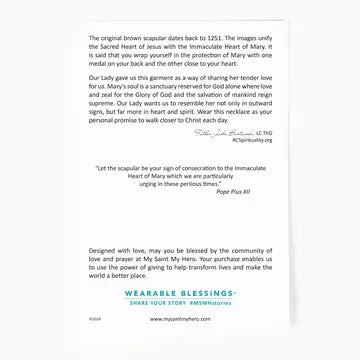 My Saint My Hero - Garment of Grace Petite Scapular Necklace (Gold)