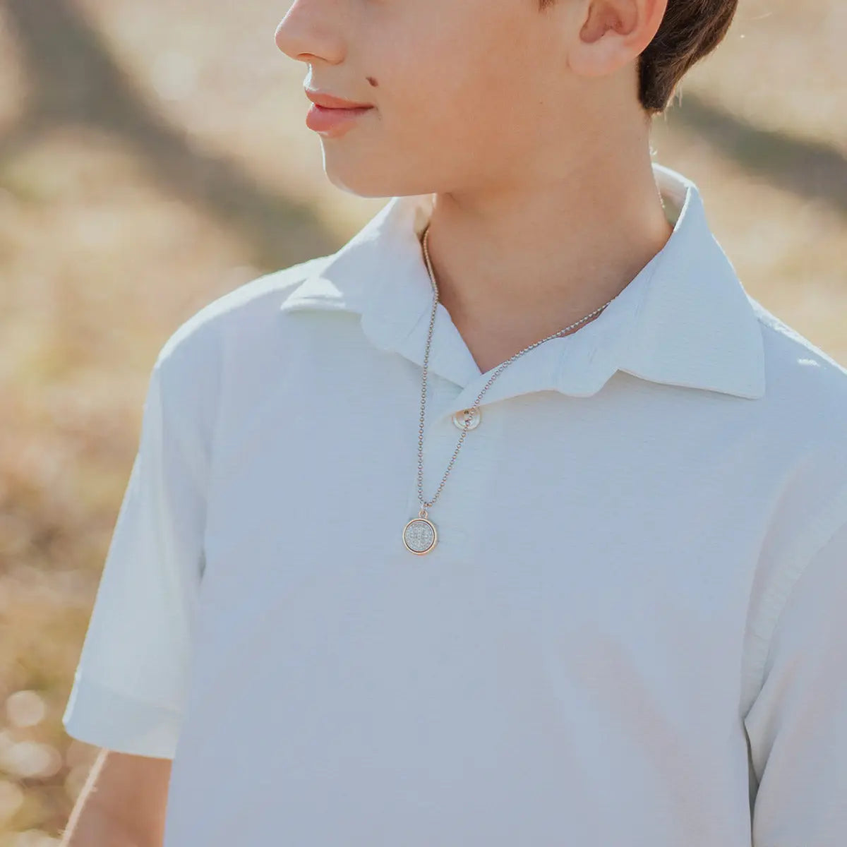 My Saint My Hero - First Holy Communion Necklace - Silver