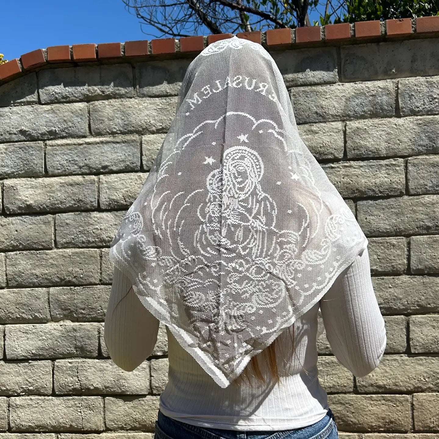 Jerusalem Veil - White