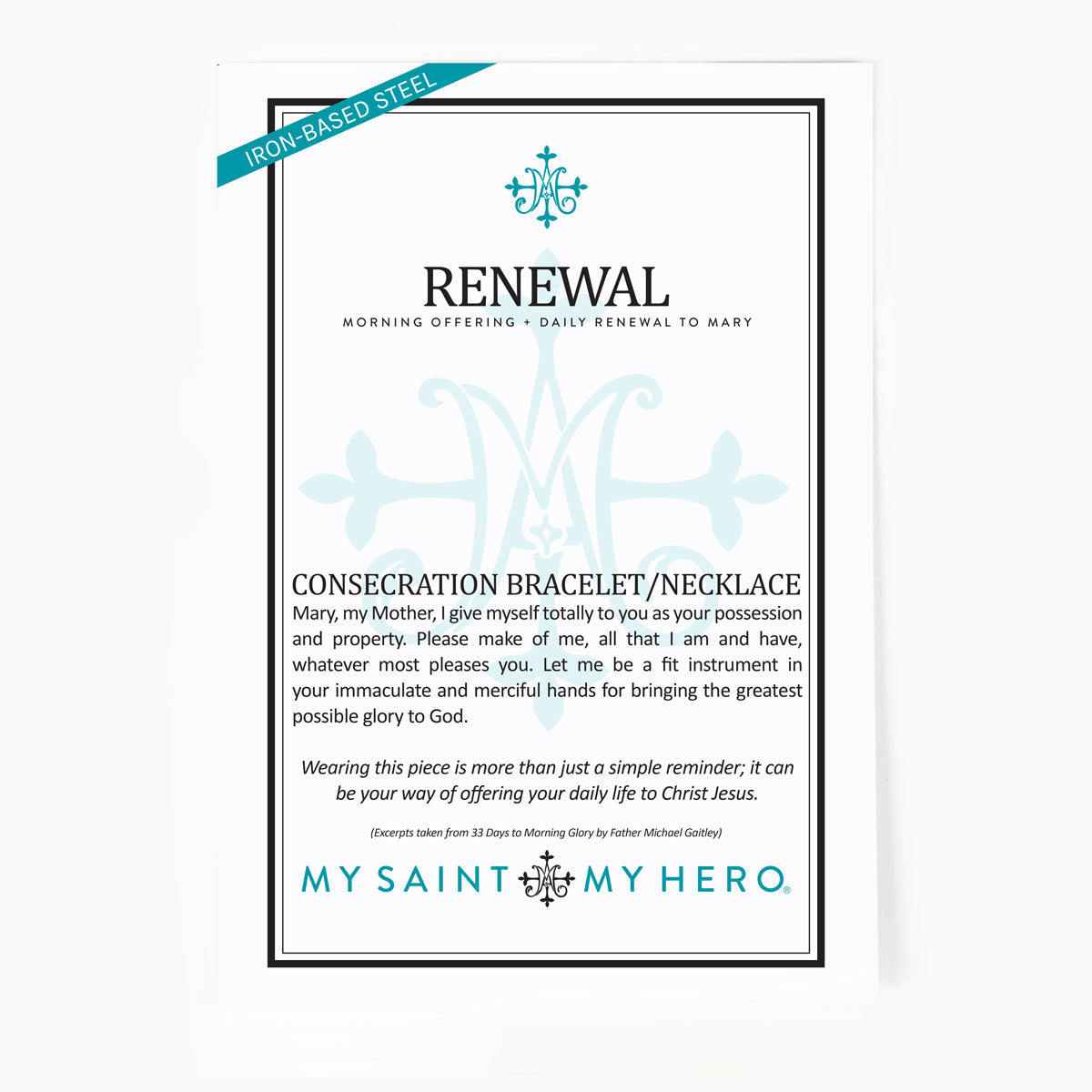 My Saint My Hero - Renewal Consecration Necklace (SILVER)