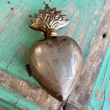 Sacred Heart Ex Voto - Medium Bronze