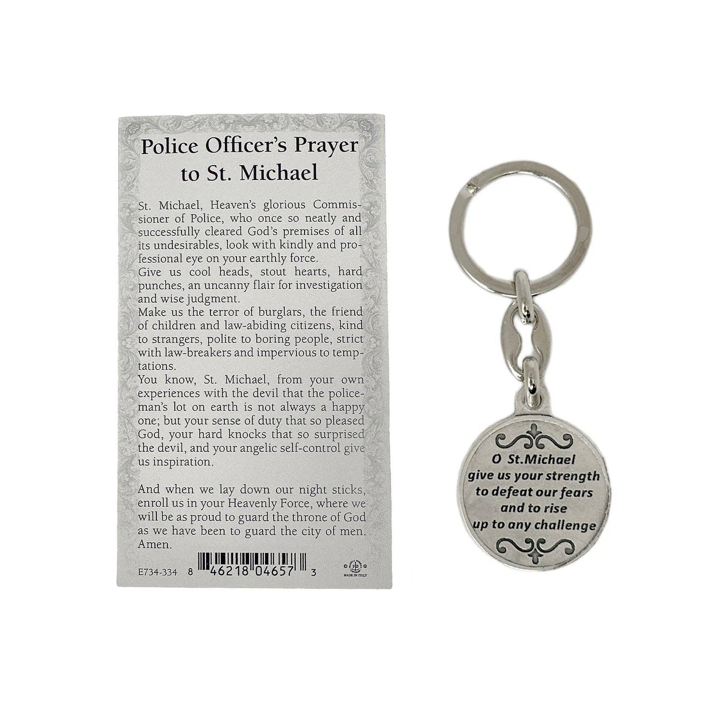 St. Michael Police Officer Prayer Keychain