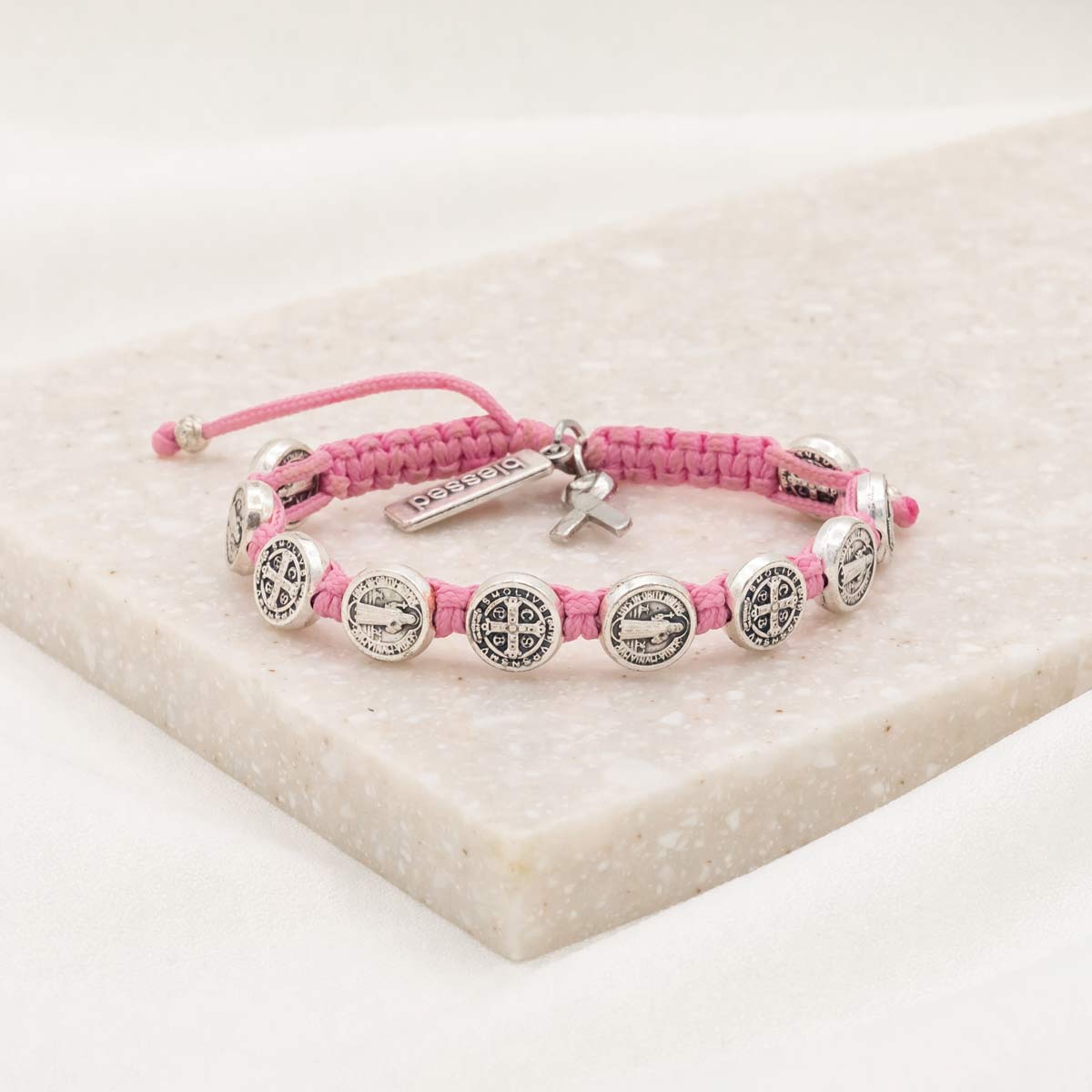 My Saint My Hero - Blessing for a Cure Breast Cancer Awareness Bracelet