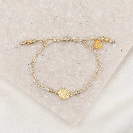 My Saint My Hero - Breathe Blessing Bracelet (Gold and Gold)