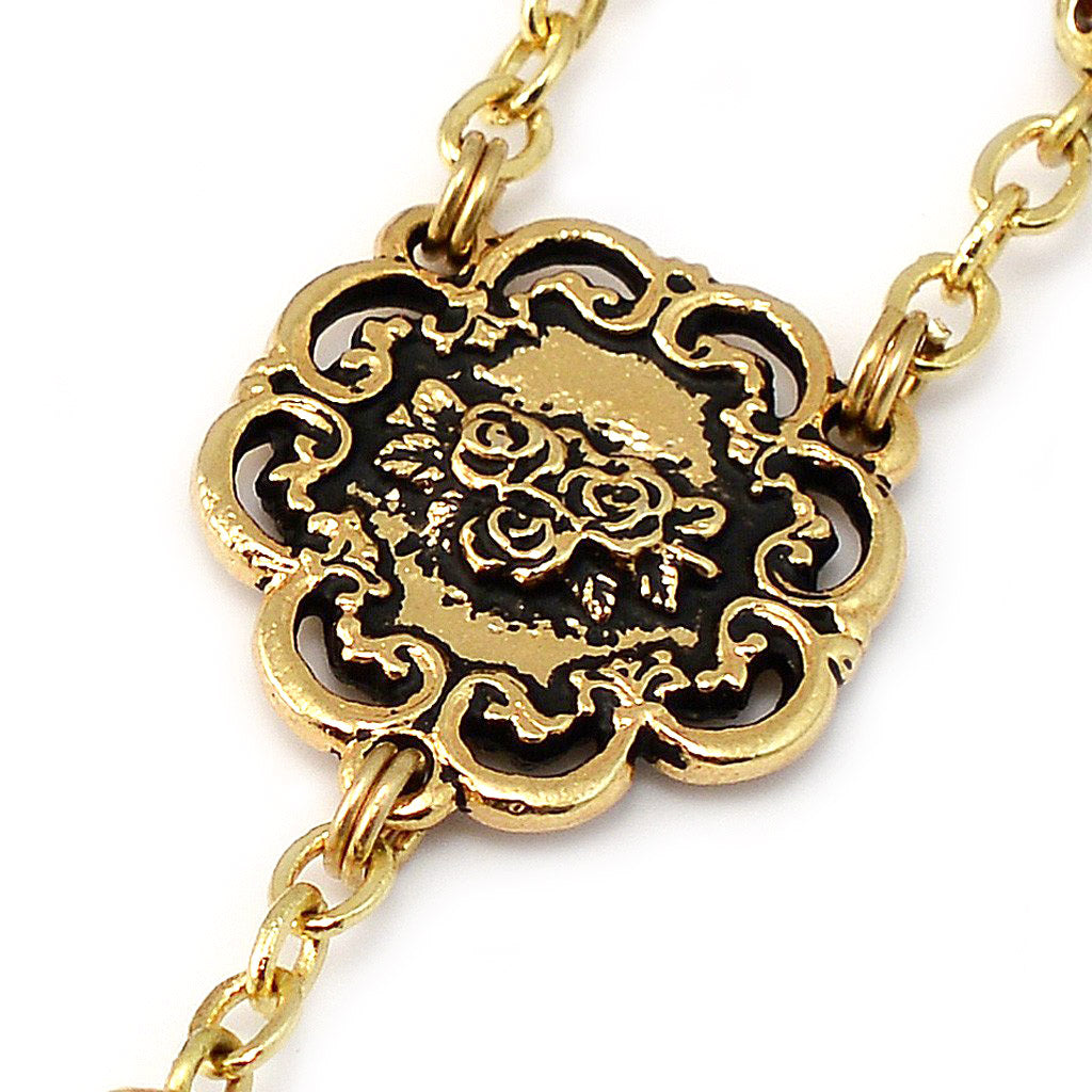 GHIRELLI - MARY'S MOTHERLY LOVE COLLECTION BLUE & GOLD ROSARY