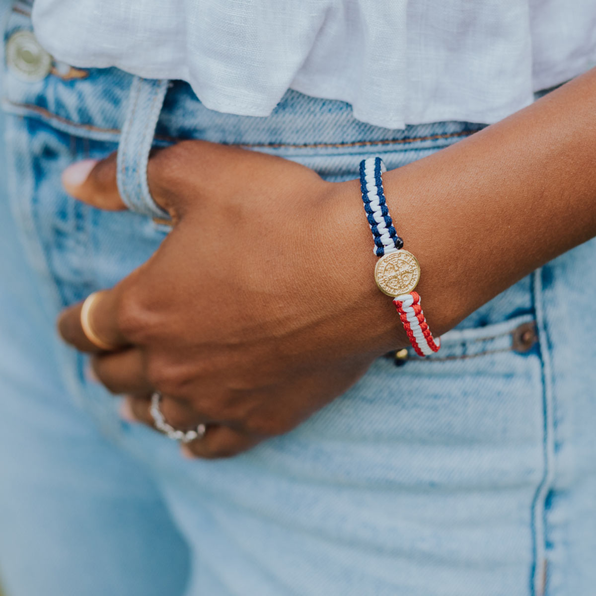 My Saint My Hero - Unity Woven Bracelet (Silver)