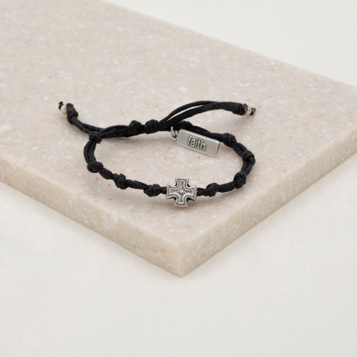 My Saint My Hero - Surrender Prayer Bracelet (Black and Silver)