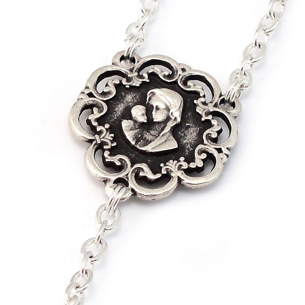 GHIRELLI - MARY'S MOTHERLY LOVE COLLECTION BLUSH PEARL ROSES ROSARY