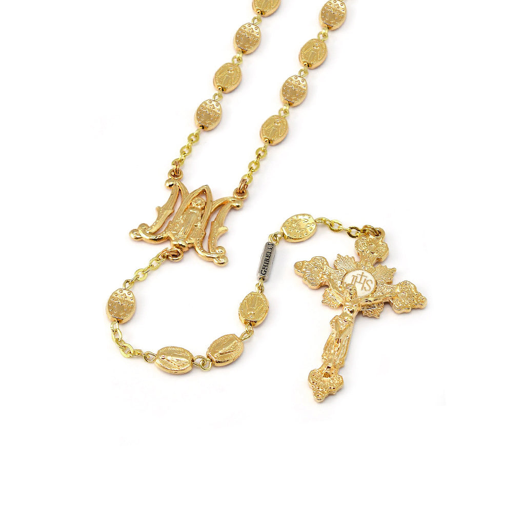 GHIRELLI - MIRACULOUS MEDAL GOLD ROSARY