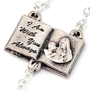 GHIRELLI - HOLY COMMUNION BOOK OF LIFE METAL ROSARY