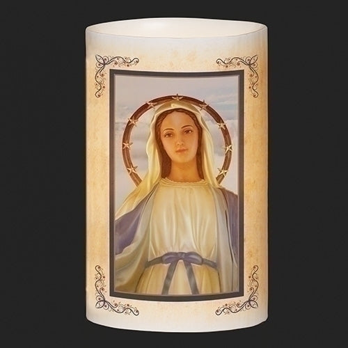 6"H LADY OF GRACE LED CANDLE