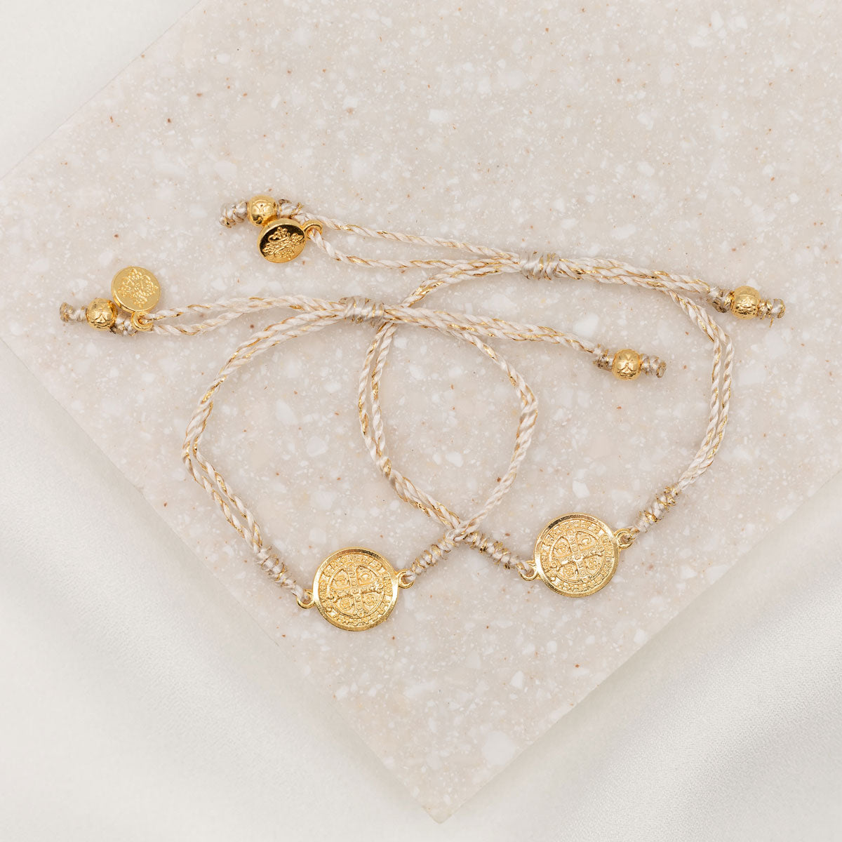 My Saint My Hero - Best Friends Blessing Bracelet Set (Gold)