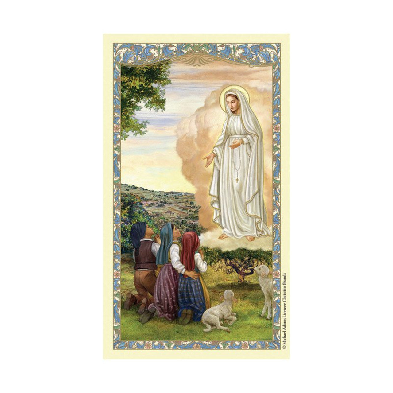 Our Lady of Fatima Laminated Holy Card