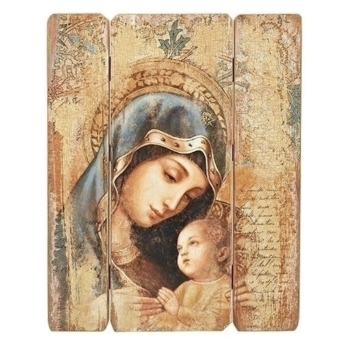 26"H MADONNA & CHILD DECORATIVE PANEL