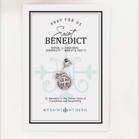 My Saint My Hero - St. Benedict Medal 14MM Silver