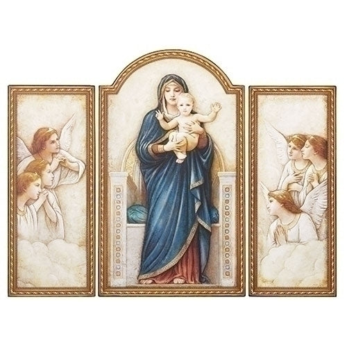 20"H VIRGIN MARY TRIPTYCH PANEL 26"W