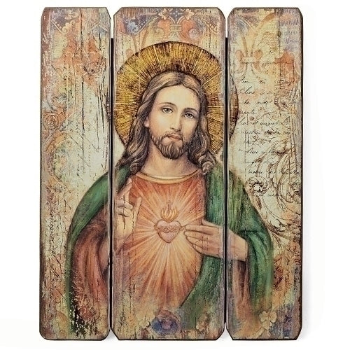 15"H SACRED HEART DECORATIVE PANEL