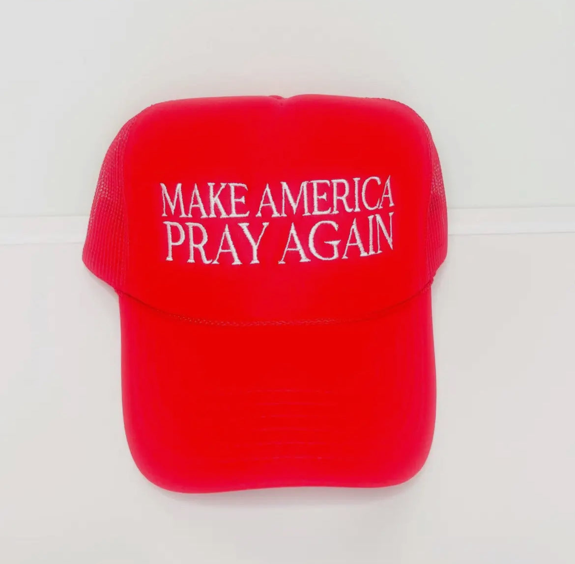 “Make America PRAY Again” Trucker Hat (Choose Red or Pink)