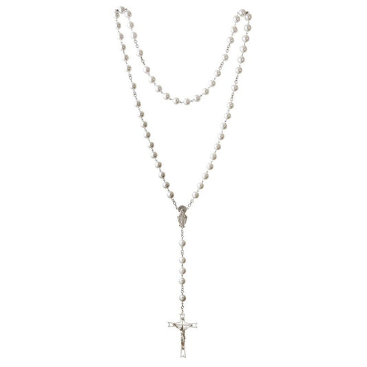 "PEARL" - Our Lady of Grace Pearl Bead Wall Rosary