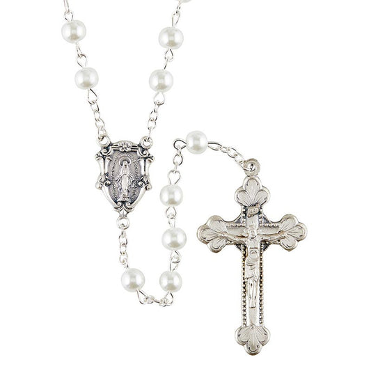 Mother of Pearl Rosary - White