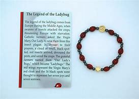 "KELLY " Italian Ladybug Bracelet on Elastic, Includes Story Card