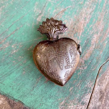 Sacred Heart Ex Voto - Extra Small Bronze