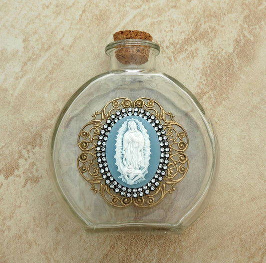 Our Lady of Gaudalupe Cameo Holy Water Bottle