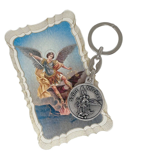 St. Michael  Prayer Keychain