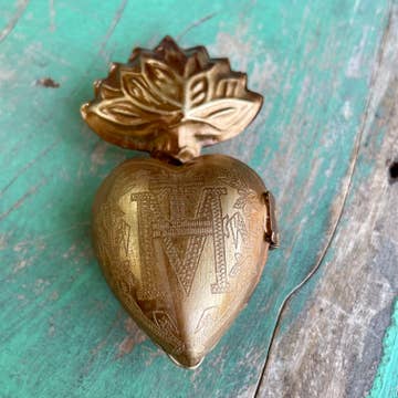 Sacred Heart Ex Voto - Small Gold