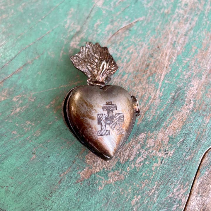 Sacred Heart Ex Voto - Mini Bronze