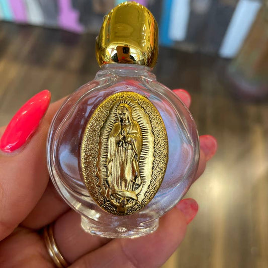 Our Lady of Grace - Glass Holy Water Bottle