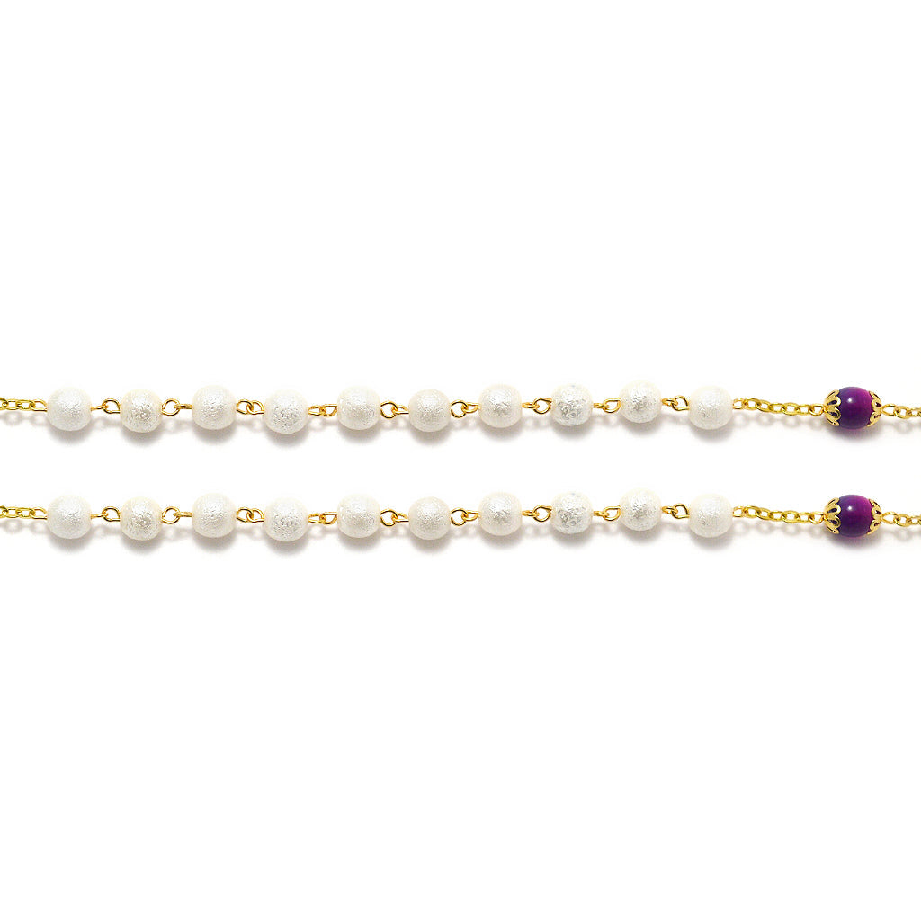 GHIRELLI - HOLY EASTER GLASS & GOLD ROSARY