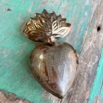 Sacred Heart Ex Voto - Small Bronze