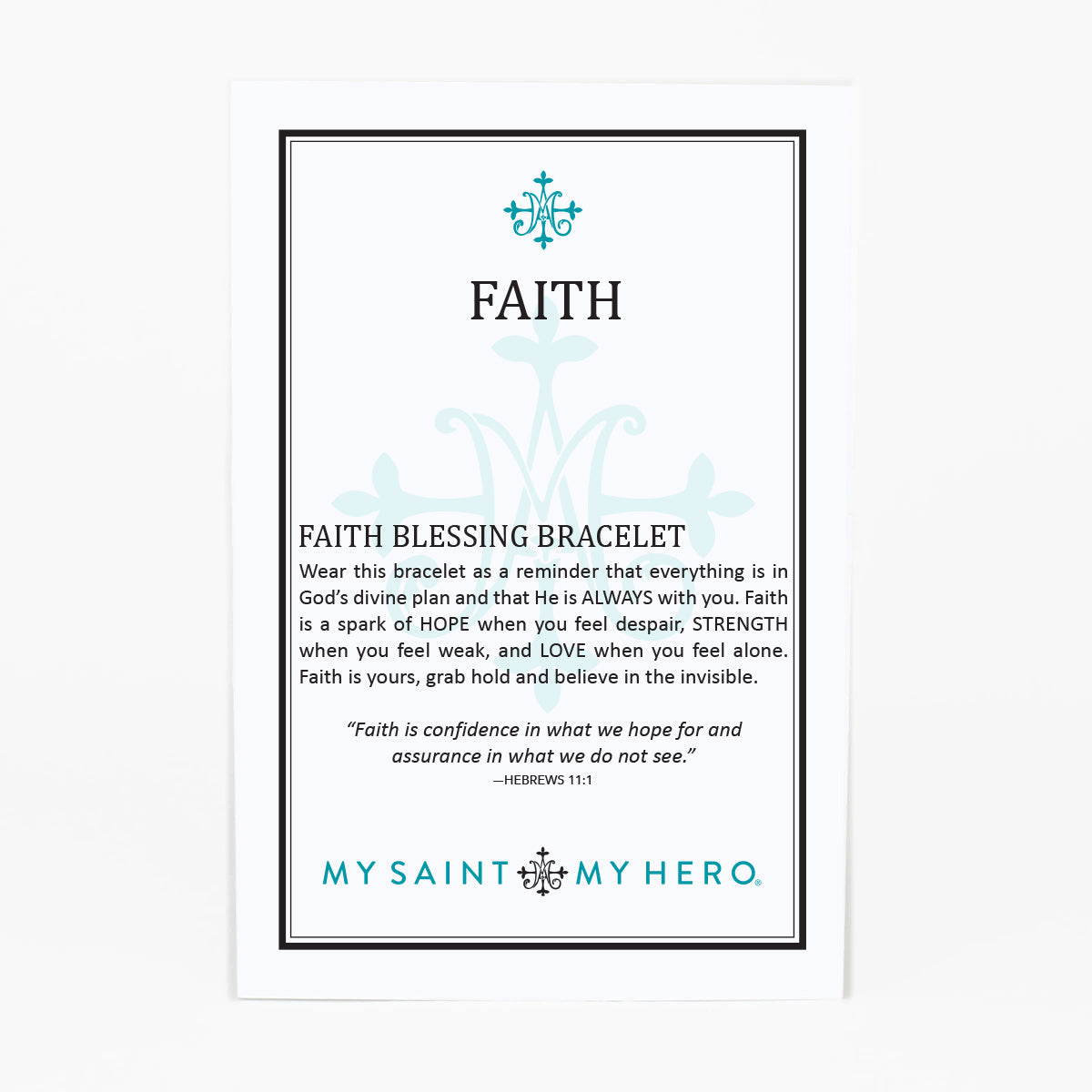 My Saint My Hero - Faith Blessing Bracelet (Black)