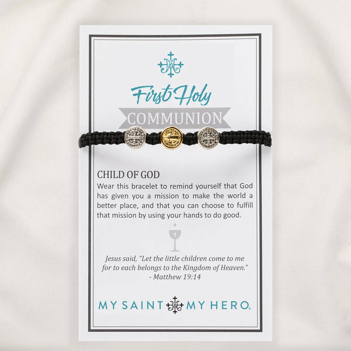 My Saint My Hero - First Holy Communion Child of God Bracelet (White)