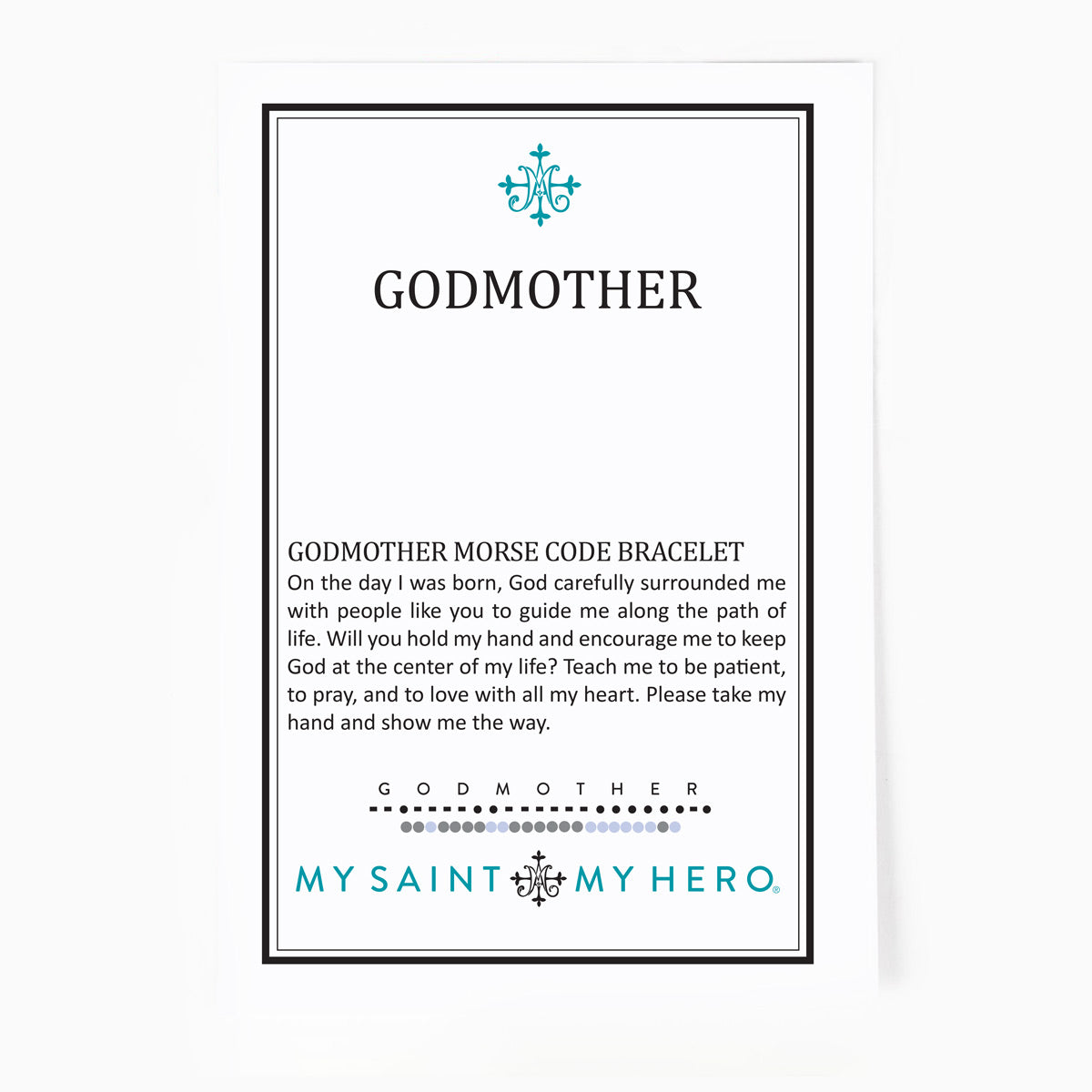 My Saint My Hero - Godmother Morse Code Bracelet