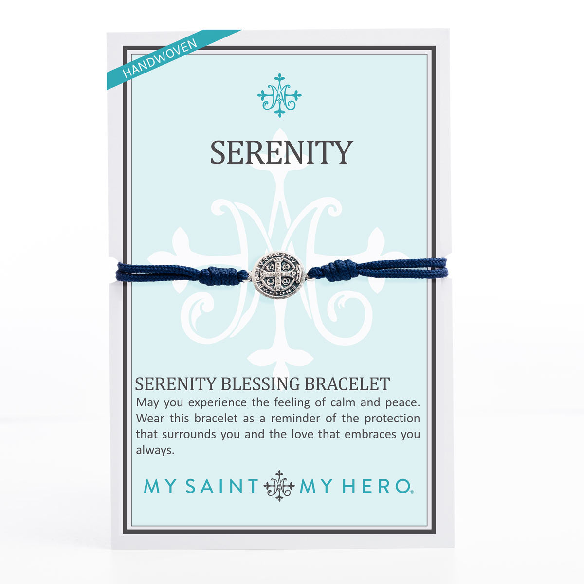 My Saint My Hero - Serenity Blessing Bracelet (Black and Silver)