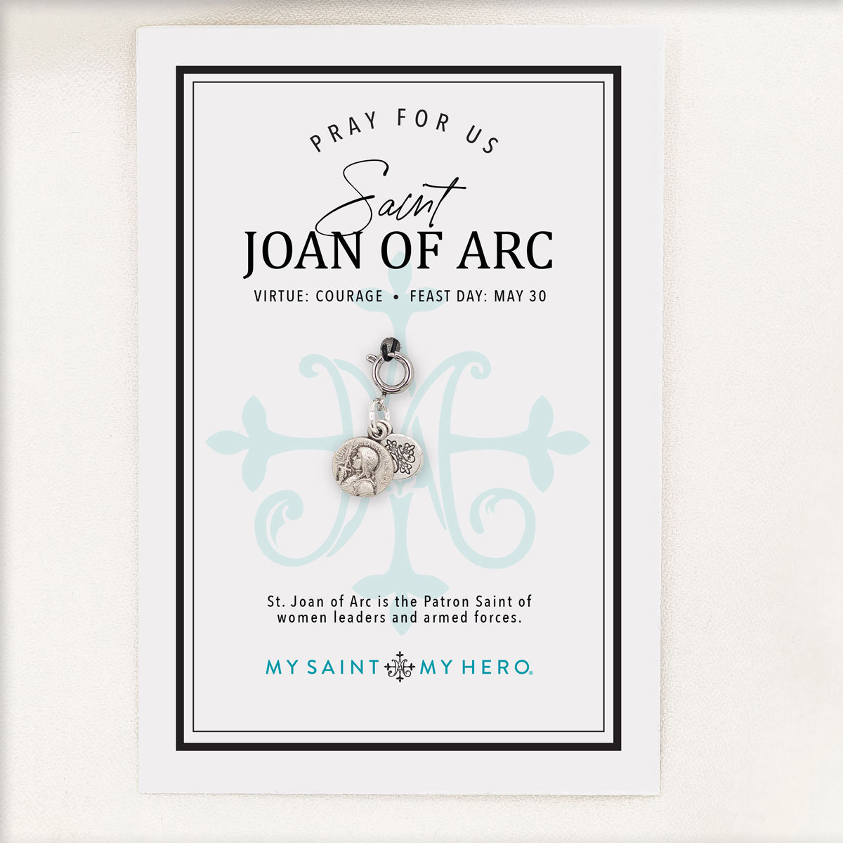 My Saint My Hero - Saint Joan of Arc Medal 8MM Silver